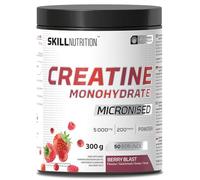 SKILL Nutrition Créatine Monohydrate Micronisée Berry Blast | Haute Absorption, Saveur Fruitée | Force, Muscle & Récupération | Vegan, Halal | Supplément Poudre | 300g