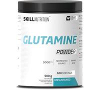 SKILL Nutrition Glutamine | Poudre de L-glutamine | Favorise la récupération et la reconstruction musculaire | Sans sucre ni agents de remplissage | Convient aux végétaliens et végétariens | 500 g