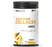 SKILL Nutrition Peptides de Collagène Hydrolysé Type I & III | Saveur Ananas | 18 Acides Aminés : Glycine, Proline | Haute Biodisponibilité | Soutien Peau, Cheveux & Articulations | 660g
