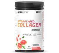 SKILL Nutrition Peptides de Collagène Hydrolysé Type I & III | Saveur Pamplemousse | 18 Acides Aminés : Glycine, Proline | Haute Biodisponibilité | Peau, Cheveux & Articulations | 660g