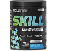 SKILL Nutrition Pre-Workout Sour Gummies - Formule sans crash avec caféine à libération prolongée | Xtenergy®, TheaGreen™, Vitacholine®, Astragin® | Vitamines B, citrulline, bêta-alanine