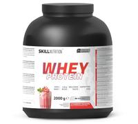 SKILL Nutrition Whey Protein | Protéine de Lactosérum | 23g Protéines par Portion | Haute Solubilité | Soutien Croissance Musculaire & Récupération | 2000g | Saveur Milkshake Fraise