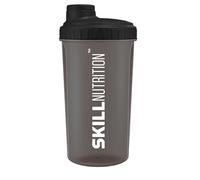SKILL Shaker, Smoked Black Shaker pour le sport et le fitness, 700 ml, transparent, avec passoire, anti-fuite, sans BPA, pour shakes protéinés et entraînement