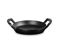 Skillet rond fonte émaillée collection barbecue 25 cm Noir Mat
