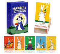 SkilLify Rabbit's Oracle Journey Cards - Jeu de 78 cartes Oracle pour débutants, conseils intuitifs pour la clarté, la découverte de soi et les relations, cartes Oracle animal, aperçu quotidien et
