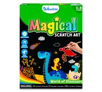 Skillmatics Magical Scratch Art Livre pour les enfants - Dinosaures Kits artisanaux et fournitures Activite bricolage et autocollants Cadeaux pou