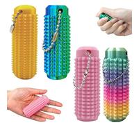 Skills Borderline Lot de 4 petites balles de hérisson en métal pour soulager le stress ou pour masser le dos, les jambes, les pieds, les mains