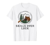 Skills Over Luck Canne à pêche de Survie T-Shirt