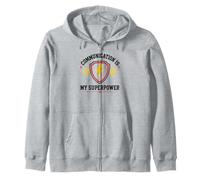 Skills Teamwork Quote Communication is My Superpower Sweat à Capuche