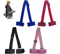 Skimate Lot de 4 sangles de ski pour le transport, bandoulière réglable pour planche à neige, accessoires de sport d'hiver, sangle de transport de ski et de bâton de ski, sangle d'épaule de transport