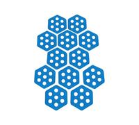 Skimboard Grip Pad - Lot de 12 patins de traction hexagonaux en mousse EVA antidérapants pour planche de surf | Accessoires de sports nautiques adhésifs légers, tapis d'équilibre texturé pour kayak