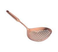 Skimmer Ladle, 40x14,5 cm en acier inoxydable Skimmer Slotted cuillère à manche de friture collante passante Pasta Casquette pour la cuisine de la cuisine (Rose dorée)