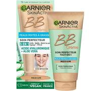 Skin Active-Bb Crème-Soin Perfecteur Tout-En-1-Unifie,Matifie & Hydrate-Fps 25-Acide Hyaluronique & Aloe Vera-Vegan & Cruelty Free-Peaux Mixtes À Grasses-Teinte Medium-50 Ml