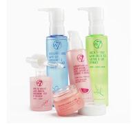 Skin Care Set - Daily Routine in 5 Steps - Moisturizing Cream, Serum, Toner, Cleanser and Lip Mask # COFFRET CADEAU BIEN-ETRE A TEL