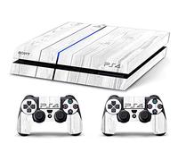 Skin Compatibilité pour PS4 HD White Wood Legno Bianco Limited Edition Cover Decal Bundle Faceplates et Skins