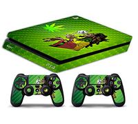 Skin Compatibilité pour PS4 Slim - Limited Edition Decal étuis de Protection pour faceplates Bundle (Bob Marijuana)