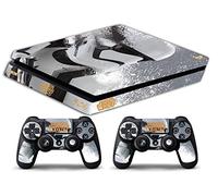Skin Compatibilité pour PS4 Slim - Skull Oeil Skull Les Yeux FEU Incendie - Limited Edition Decal étuis de Protection pour faceplates Bundle (Star Wars)