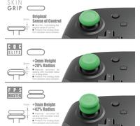 Skin, CQC and FPS Thumb Grip Set Joystick Cap Analog Stick Cap for Nintendo Switch Pro Controller & PS5 / PS4 / Slim/Pro Controller - Neon Yellow, 3Pairs(6pcs)