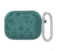 Skin de protection pour AirPods Pro 1ère génération avec porte-clés crochet | Protection antichoc contre les chutes, finition douce au toucher, crochet en métal, noir, bleu, violet, rose, vert