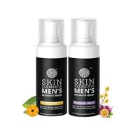 Skin Elements Lot de 2 flacons de lavage intime pour homme | Huile d'arbre à thé (classique) + fruit de la passion | Contrôle la transpiration indésirable et les mauvaises odeurs | Rafraîchit la zone
