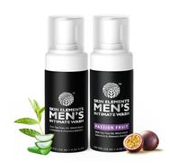 Skin Elements Lot de 2 nettoyants intimes pour homme | Huile d'arbre à thé (classique)+fruit de la passion | Prévient les démangeaisons, les irritations et les mauvaises odeurs | (240 ml)