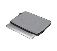 DICOTA Skin Case Flow, Pochette pour Ordinateur Portable/Notebook/Tablette, Sac pour Ordinateur Portable en Néoprène, Extensible, Gris/Jaune, pour Ordinateurs Portables 13-14,1"