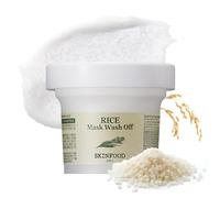 SKIN FOOD since 1957 Masque Riz 120g- Gommage exfoliant au riz blanc Masques pour le visage à laver pour peau foncée- Nettoyant pour le visage, exfoliant pour les pores, illumine et adoucit (4,23 oz)