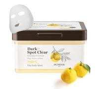 SKIN FOOD since 1957 Skinfood Yuja C Vita Masque quotidien, 30 Ea, soin rapide des taches, masque quotidien teint de peau, transparent foncé