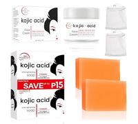 Skin Lightening Kojic Acid Savon, Face Crème à l'acide Kojique, Savon à l'acide Kojique, Crème Hydratante Anti-Rides, Élimine l'acné noire et éclaircit les taches de rousseur