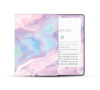 Skin MightySkins brillant et pailleté compatible avec Amazon Kindle Paperwhite 5 6,8 pouces (11e génération 2021) - Pastel Wave | Finition protec