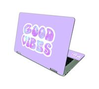Skin MightySkins compatible avec HP Chromebook x360 14 (2021) Good Vibes | Autocollant en vinyle protecteur, durable et unique | Facile appli