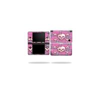 Skin MightySkins compatible avec Nintendo DSi XL, autocollant, motif t te de mort et n ud rose