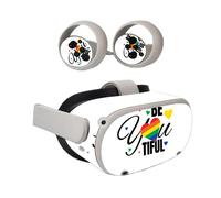 Skin MightySkins compatible avec Oculus Quest 2 BeYouTiful Rainbow | Autocollant protecteur en vinyle durable et unique | Facile appliquer,