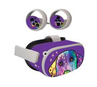 Skin MightySkins compatible avec Oculus Quest 2 Golden Retriever Rainbow | Autocollant protecteur en vinyle durable et unique | Facile appliq