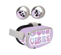 Skin MightySkins compatible avec Oculus Quest 2 - Good Vibes | Protection durable et unique en vinyle | Facile à appliquer, à retirer et à change