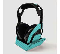 Skin MightySkins en fibre de carbone pour casque sans fil ASTRO Gaming A50 et station de base Turquoise uni | Finition protectrice textur e en