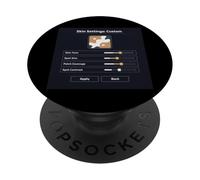 Skin personnalisé pour Le Menu des paramètres du Joueur Vitiligo PopSockets PopGrip Adhésif