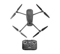 Skin pour drone, 1 set, compatible avec DJI Mavic 3 et 3 Classic, Black Grain Design, à coller, autocollant visage drone, Drone Sticker, film de protection boîtier, autocollant extérieur