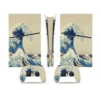 Skin pour PS5 Version numérique fine, autocollants en vinyle pour Play-Station 5 Slim, accessoires de protection pour PS5 Slim Digital Edition (mer grise)