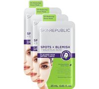 Skin Republic Spots Plus Lot de 3 masques anti-imperfections pour éliminer les taches et les imperfections