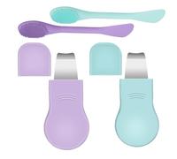 Skin Scraper, Pore Cleansing Spatula for Face, Whitehead Blackhead Remover Tool, Gentle Design with Ergonomic Handle, 1 Piece, Silver, Women, Men, Spa, Travel, Home Daily, 1.57x3.43inch,