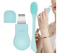 Skin Scraper, Ultrasonic Skin Scrubber Spatula Tool, Deep Facial Cleansing, Daily Spa Skincare, Whitehead Blackhead Remover for Women Men, Shower Travel Nighttime Routine Nose Chin Use