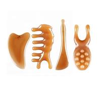 Skin Scraping Resin Guasha Massage Board Face Eye SPA Massager Plate for Neck Back Body Legs Promote Blood Circulation