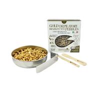 Skin System Kit Utilisation Cuisinière Gold Depilatory Brazilian Wax Pebbles Cire Brésilienne En Perles Or - 130 ml