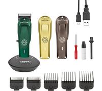 Skin Tondeuse Cheveux Hommes Professionnel, Bulk Balding Clipper, Super Trimmer, Moteur Rotatif, 2 Heures D'autonomie Sans Fil, Lame 45mm Réglable 0 Gap, 5 Peignes, 3 Coques, Kit Nettoyage