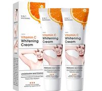Skin Whitening Cream for Body,Lightening Cream for Intimate Areas and Bleaching - Vitamin C Dark Spot Remover Corrector for Neck,Armpit, Underarm,Elbow, Inner Thigh and Knees,Bikini (2pcs)