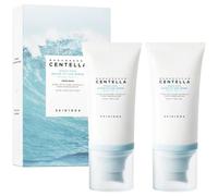 SKIN1004 Madagascar Centella Hyalu-Cica Sun Serum SPF50+ Lot de 2 | Crème solaire coréenne pour le visage SPF 50+ avec acide hyaluronique et niacinamide, sans blanchiment