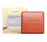 SKINBRO Shampooing solide pour homme - Barre de shampoing de qualité supérieure pour homme - Vanille & séduisante - Fabriqué en Allemagne - Savon de douche végétalien et durable pour homme - Soin de