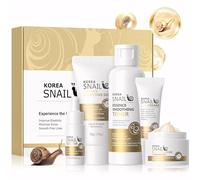 Skincare Coreen Kit, Coffrets de Soins pour la Peau, Advanced Snail 96 Sérum Visage, Advanced Snail 92 Crème, Snail Peptide Eye Cream, Toner Visage, Nettoyant Visage, Coffret Soin Visage, 5 Pièces