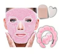 Skincare Kit masque froid visage pour oreilles et sacs pour femme, migraines, bandeau Skincare soin du visage, poignets, pierre Gua sha facial, masseur facial raffermissant, anti-rides, cadeau femme